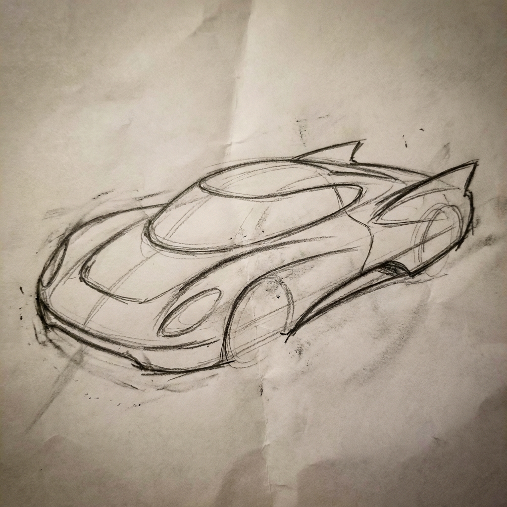 Sketch of a car