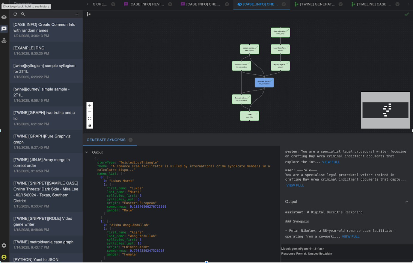 Screenshot of a workflow application configuring an AI task named 